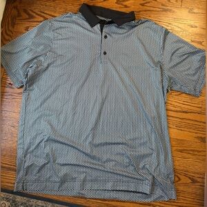 Men's Black and White Polo Shirt